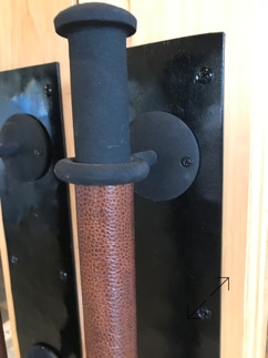 Crest Leather Door Pull