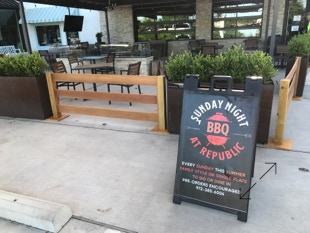 Cedar Railing COVID Patio